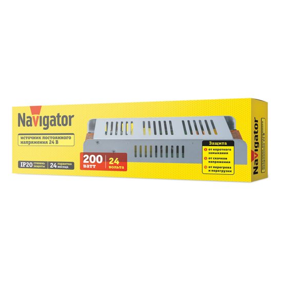 Блок питания для светодиодной ленты Navigator ND-P200 220/24 В 200 Вт IP20 (95444)