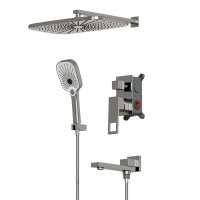 Душевая система Mixline Pure встраиваемая с верхним душем с лейкой со смесителем хром (554236)