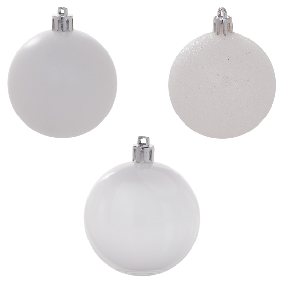 Набор елочных шаров KREAFORTA ø6 см белый 18 шт.
