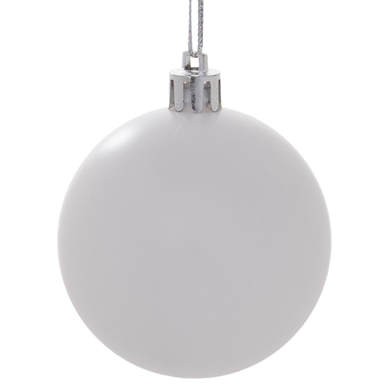 Набор елочных шаров KREAFORTA ø6 см белый 18 шт.