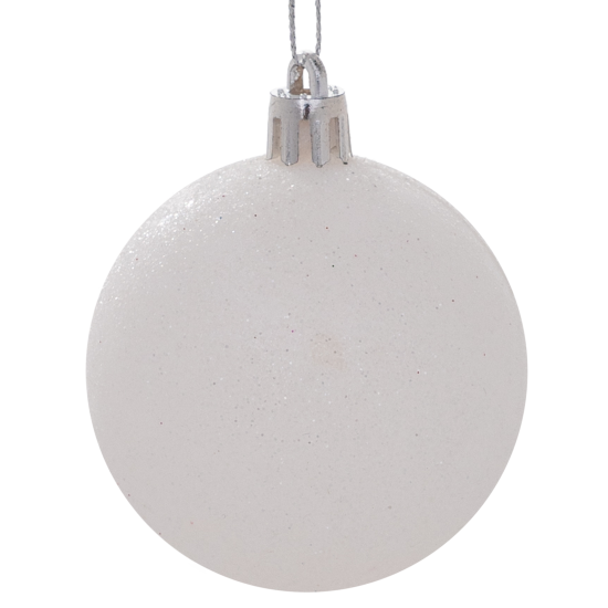 Набор елочных шаров KREAFORTA ø6 см белый 18 шт.
