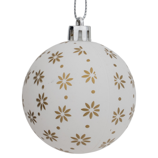 Набор елочных шаров KREAFORTA ø5-14 см белый 26 шт.