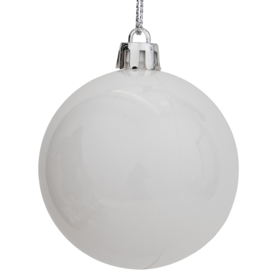 Набор елочных шаров KREAFORTA ø5-14 см белый 26 шт.