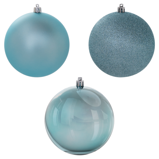 Набор елочных шаров KREAFORTA ø10 см голубой 8 шт.