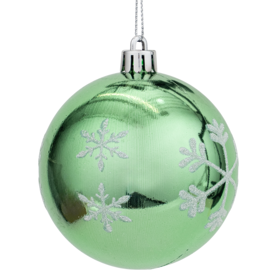 Набор елочных шаров KREAFORTA ø8 см зеленый 16 шт.