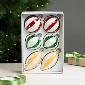 Набор елочных шаров KREAFORTA ø8 см разноцветный 6 шт.