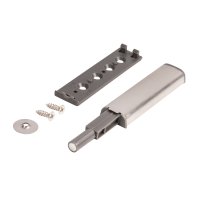 Толкатель мебельный магнитный 80x8 мм металл цвет никель