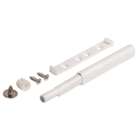 Толкатель мебельный магнитный 85x14 мм пластик цвет белый