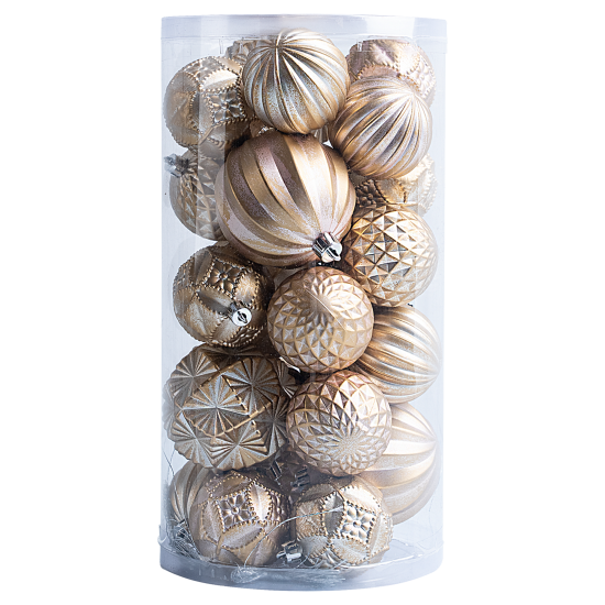 Набор елочных шаров KREAFORTA ø6-8 см шампань 24 шт.
