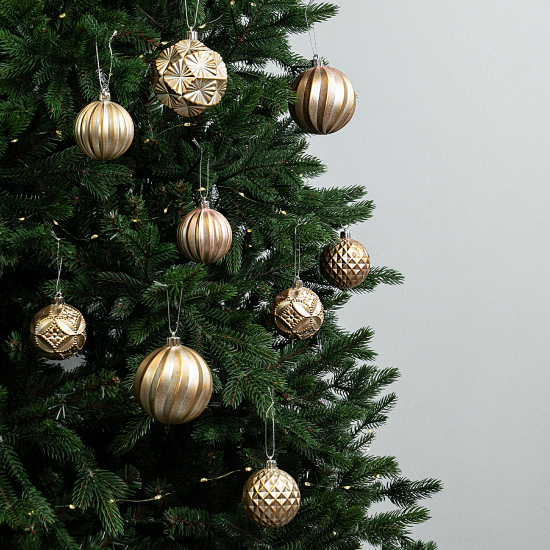 Набор елочных шаров KREAFORTA ø6-8 см шампань 24 шт.