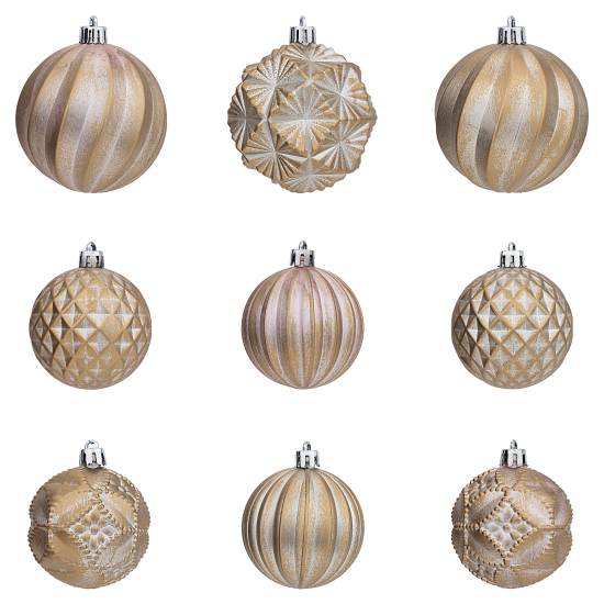 Набор елочных шаров KREAFORTA ø6-8 см шампань 24 шт.