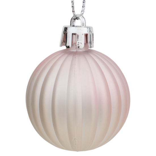 Набор елочных шаров KREAFORTA ø4-8 см розовый 48 шт.