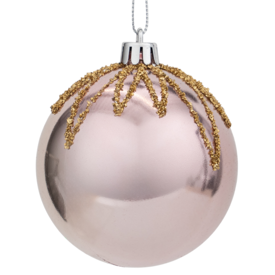 Набор елочных шаров KREAFORTA ø4-8 см розовый 48 шт.