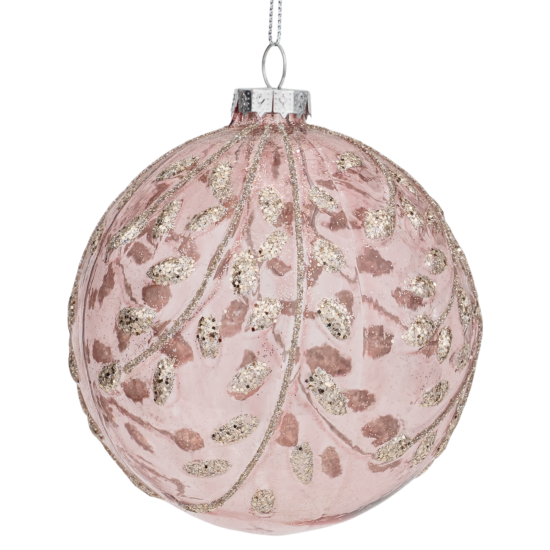 Набор елочных шаров KREAFORTA ø10 см розовый 4 шт.