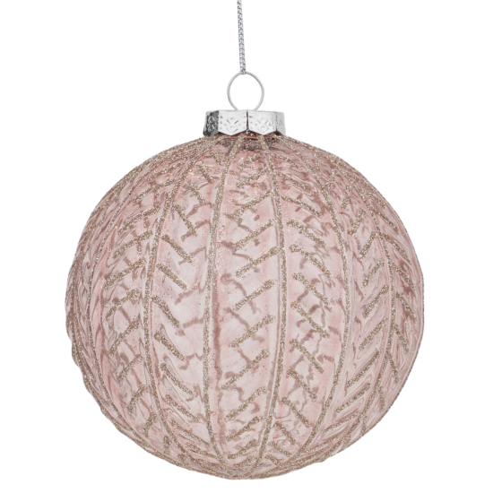 Набор елочных шаров KREAFORTA ø10 см розовый 4 шт.