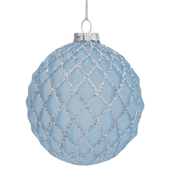 Набор елочных шаров KREAFORTA ø10 см голубой 4 шт.