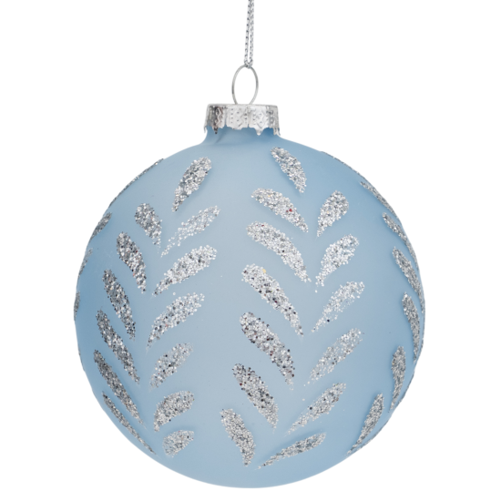 Набор елочных шаров KREAFORTA ø10 см голубой 4 шт.