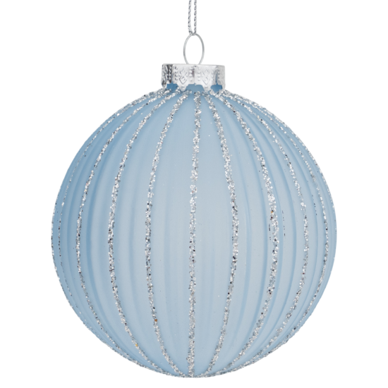 Набор елочных шаров KREAFORTA ø10 см голубой 4 шт.