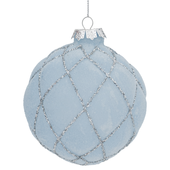 Набор елочных шаров KREAFORTA ø10 см голубой 4 шт.