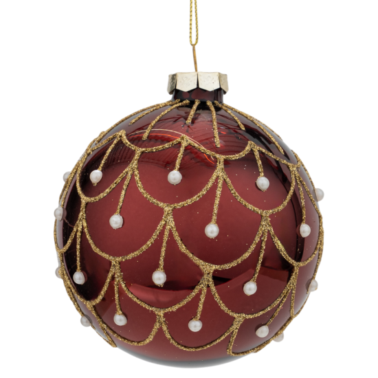 Набор елочных шаров KREAFORTA ø10 см красный 4 шт.