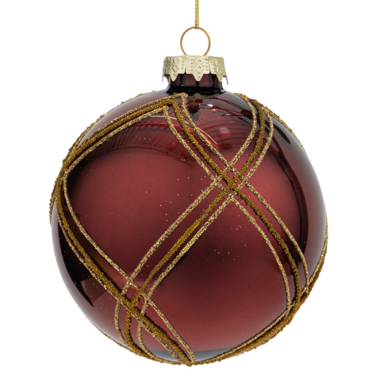 Набор елочных шаров KREAFORTA ø10 см красный 4 шт.