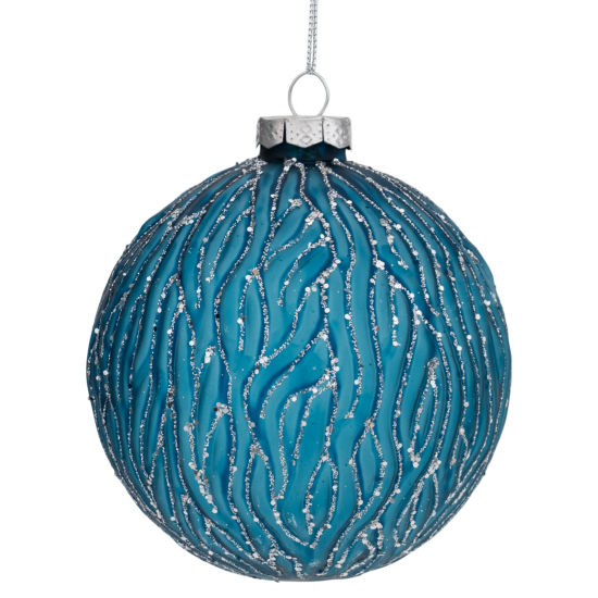 Набор елочных шаров KREAFORTA ø10 см синий 4 шт.