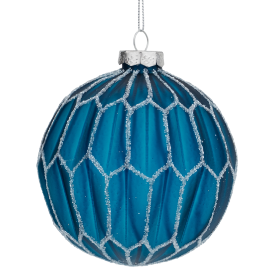 Набор елочных шаров KREAFORTA ø10 см синий 4 шт.