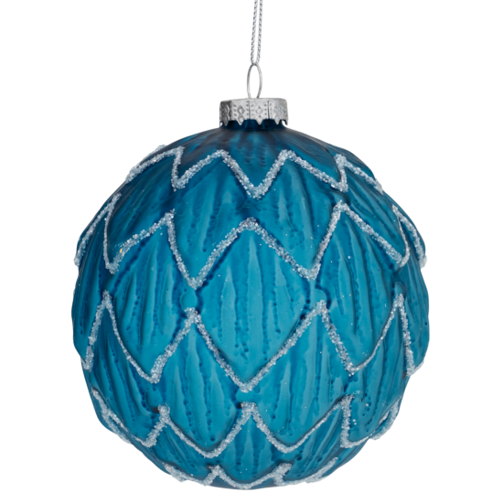 Набор елочных шаров KREAFORTA ø10 см синий 4 шт.