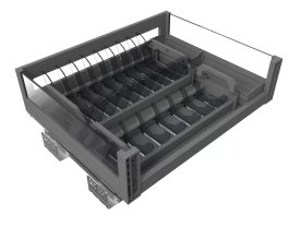 Корзина для посуды Firmax 80x20x50 см цвет серый