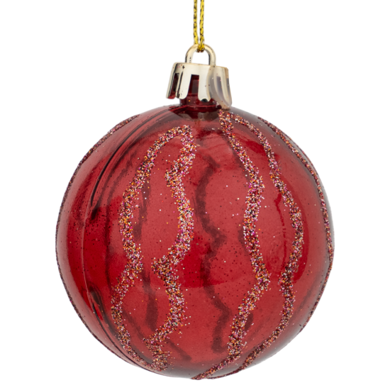 Набор елочных шаров KREAFORTA ø5-14 см бургунди 26 шт.