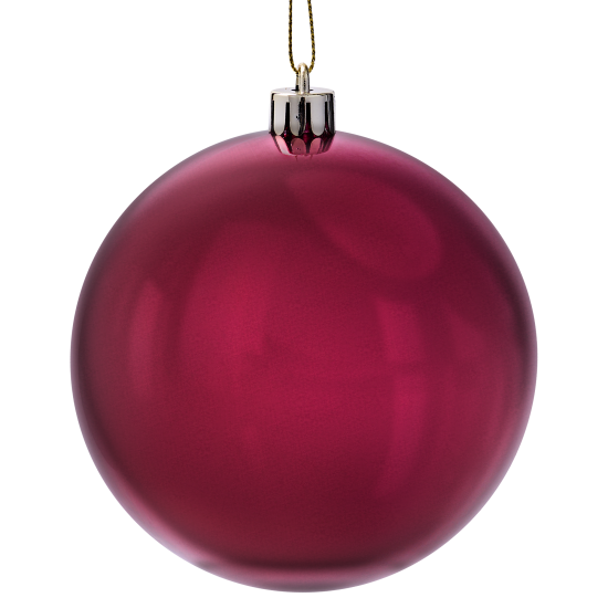 Набор елочных шаров KREAFORTA ø10 см темно-розовый 8 шт.