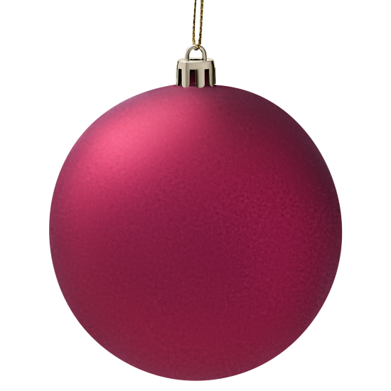 Набор елочных шаров KREAFORTA ø10 см темно-розовый 8 шт.