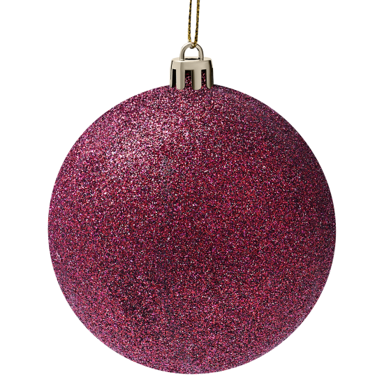 Набор елочных шаров KREAFORTA ø10 см темно-розовый 8 шт.