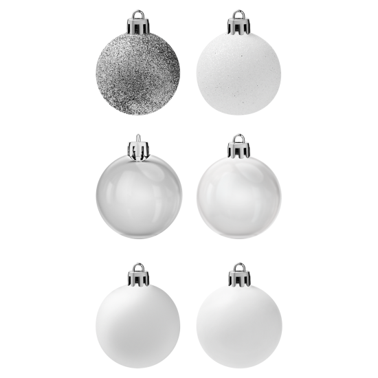 Набор елочных шаров KREAFORTA ø5 см серый 12 шт.