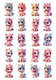 Наклейка Симфония Единорожки 30x20 см