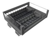 Корзина для посуды Firmax 60x25x50 см цвет серый