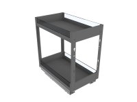 Бутылочница двухуровневая Firmax 30x45x35 см цвет серый