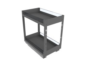 Бутылочница двухуровневая Firmax 30x45x35 см цвет серый
