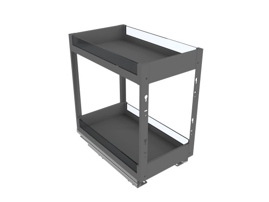 Бутылочница двухуровневая Firmax 30x45x35 см цвет серый