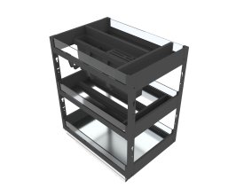 Бутылочница Firmax 30x45x35 см цвет серый