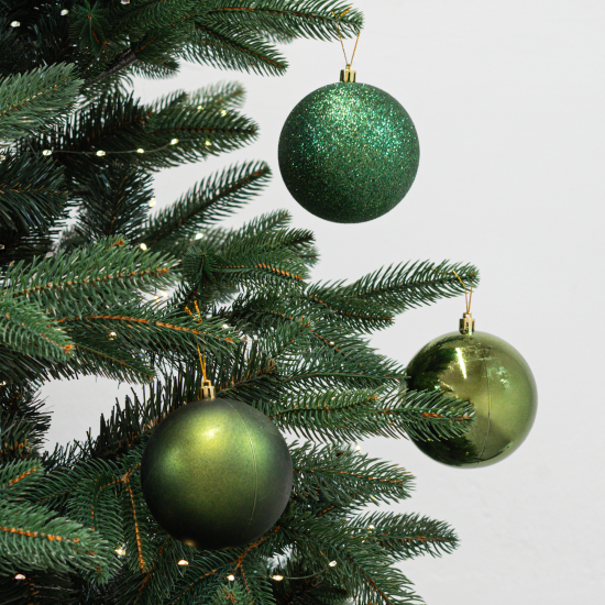 Набор елочных шаров KREAFORTA ø10 см зеленый 8 шт.