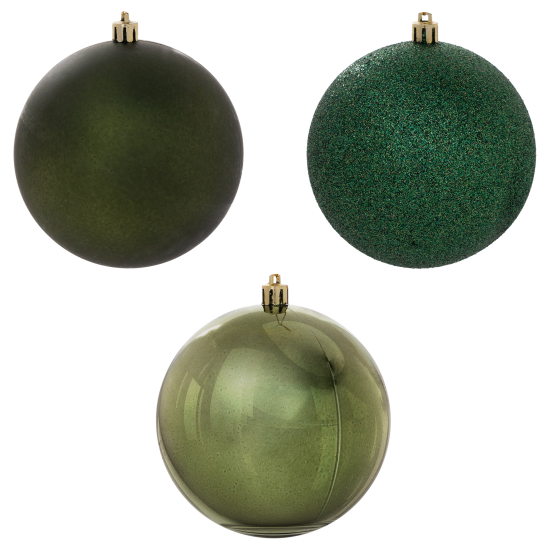 Набор елочных шаров KREAFORTA ø10 см зеленый 8 шт.