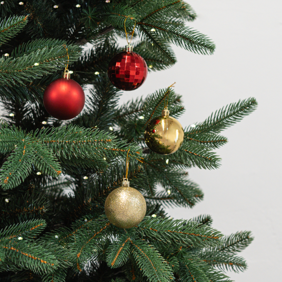 Набор елочных шаров KREAFORTA ø6 см золотисто-красный 24 шт.