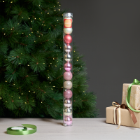 Набор елочных шаров KREAFORTA ø5 см розовый 12 шт.