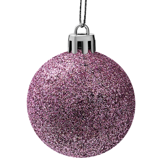 Набор елочных шаров KREAFORTA ø5 см розовый 12 шт.