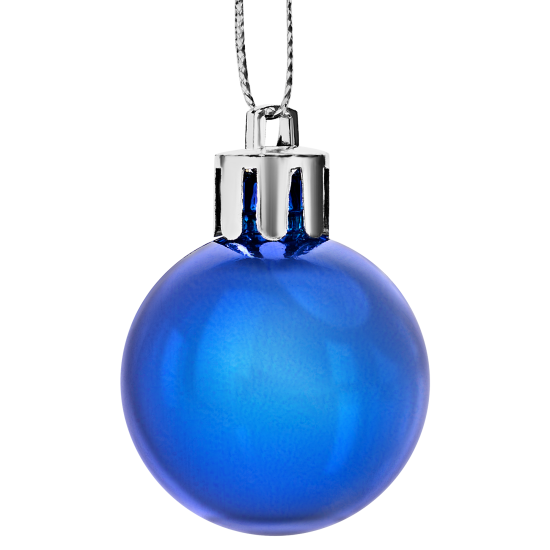 Набор елочных шаров KREAFORTA ø3 см сине-серый 10 шт.