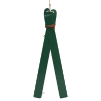 Украшение декоративное подвесное KREAFORTA Лыжи 23 см зеленый