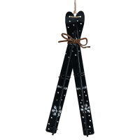 Украшение декоративное подвесное KREAFORTA Лыжи 23 см черный