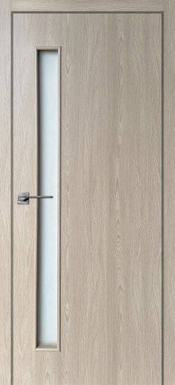 Дверь межкомнатная со стеклом Ясень 80x200 см Hardflex цвет коричневый с замком
