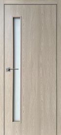 Дверь межкомнатная со стеклом Ясень 90x200 см Hardflex цвет коричневый с замком